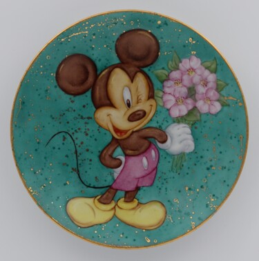 Sculpture titled "Mickey Mouse 5" by Oxana Kondratenko, Original Artwork, Ceramics