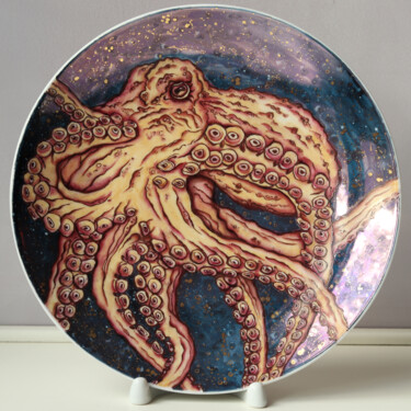 Sculpture intitulée "Оctopus" par Oxana Kondratenko, Œuvre d'art originale, Céramique