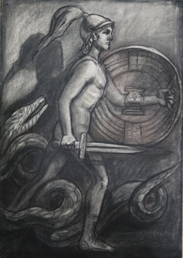 Disegno intitolato "Pergam 3" da Oxana Kondratenko, Opera d'arte originale, Pastello