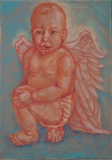 Drawing titled "Not baby 1" by Oxana Kondratenko, Original Artwork, Pastel