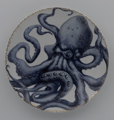 Sculpture titled "Octopus" by Oxana Kondratenko, Original Artwork, Clay
