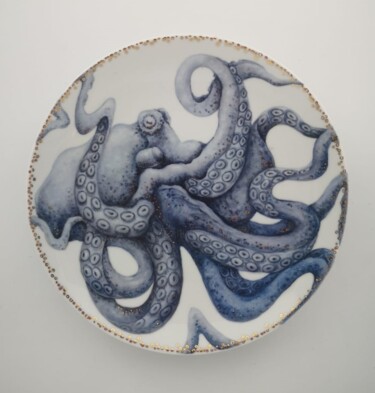 Sculpture titled "Octopus 3" by Oxana Kondratenko, Original Artwork, Clay