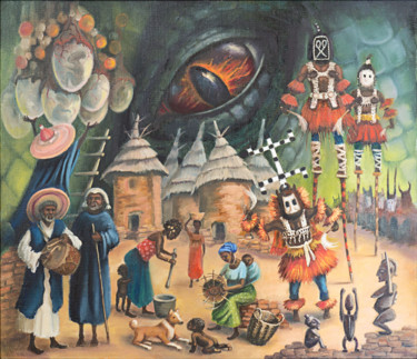 Картина под названием "Sirius B" - Оксана Левинцова, Подлинное произведение искусства, Масло Установлен на Деревянная рама д…