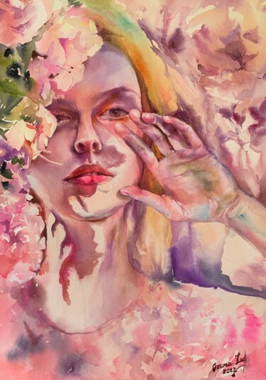 Картина под названием "Дай мне надежду" - Oxana Luky, Подлинное произведение искусства, Акварель