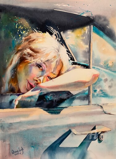 Peinture intitulée "Where dreams lead" par Oxana Luky, Œuvre d'art originale, Aquarelle