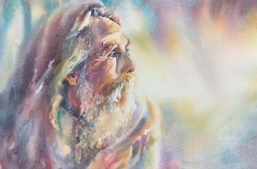 Painting titled "“Through the age”" by Oxana Luky, Original Artwork, Watercolor