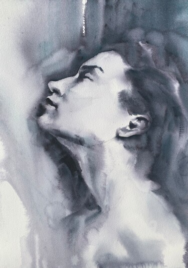 Painting titled "After the night , w…" by Oxana Luky, Original Artwork, Watercolor