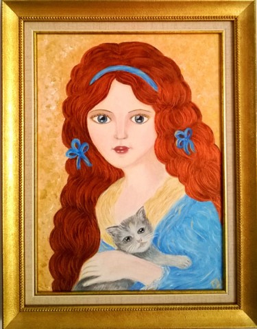 Pintura intitulada "Peinture acrylique…" por Oxana Mustafina, Obras de arte originais, Acrílico