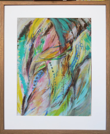 Pittura intitolato "Abstraktes Bild Fed…" da Oksana Dem-Art, Opera d'arte originale, Acrilico