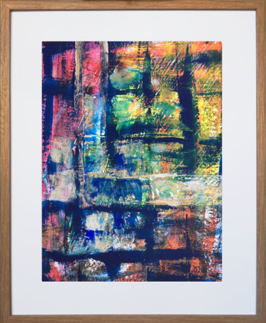Pittura intitolato "Abstraktes Bild Fen…" da Oksana Dem-Art, Opera d'arte originale, Acrilico