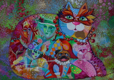 Peinture intitulée "Carnaval" par Oxana Zaika, Œuvre d'art originale, Gouache