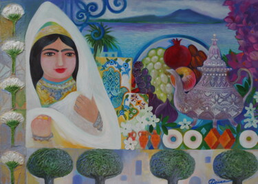 Painting titled "Tunisie été" by Oxana Zaika, Original Artwork, Acrylic