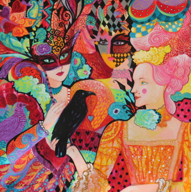 Venise+ Peinture intitulée "Venise+" par Oxana Zaika, Œuvre d'art originale, Acrylique