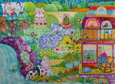 Paysage Peinture intitulée "Paysage" par Oxana Zaika, Œuvre d'art originale, Aquarelle