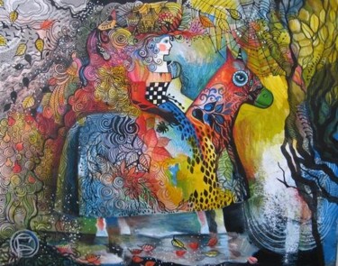 Peinture intitulée "AUTOMNE" par Oxana Zaika, Œuvre d'art originale