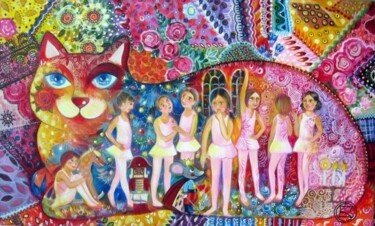 Peinture intitulée "Les petites étoiles" par Oxana Zaika, Œuvre d'art originale, Huile