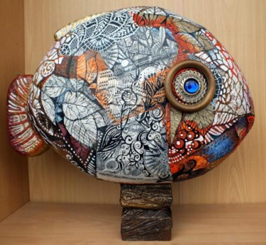 Sculpture intitulée "Poisson" par Oxana Zaika, Œuvre d'art originale