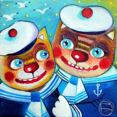 Peinture intitulée "On prend la mer dem…" par Oxana Zaika, Œuvre d'art originale, Huile
