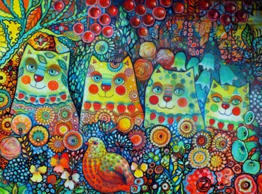 Pintura intitulada "Fréres" por Oxana Zaika, Obras de arte originais, Óleo