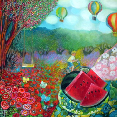 Painting titled "été" by Oxana Zaika, Original Artwork