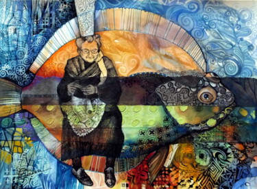 Peinture intitulée "Poisson de Bretagne" par Oxana Zaika, Œuvre d'art originale, Aquarelle