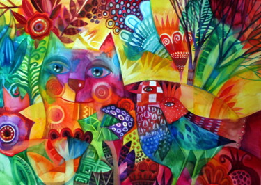 Peinture intitulée "été" par Oxana Zaika, Œuvre d'art originale, Aquarelle