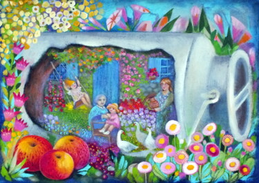Malerei mit dem Titel "été 1" von Oxana Zaika, Original-Kunstwerk, Acryl