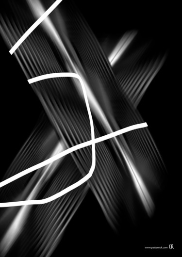 Digitale Kunst getiteld "black and white №312" door Oxana Kolyagina, Origineel Kunstwerk, Digitaal Schilderwerk