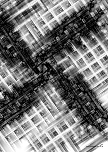 Digitale Kunst getiteld "black and white №317" door Oxana Kolyagina, Origineel Kunstwerk, Digitaal Schilderwerk