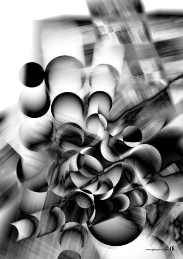 Digitale Kunst getiteld "black and white №320" door Oxana Kolyagina, Origineel Kunstwerk, Digitaal Schilderwerk