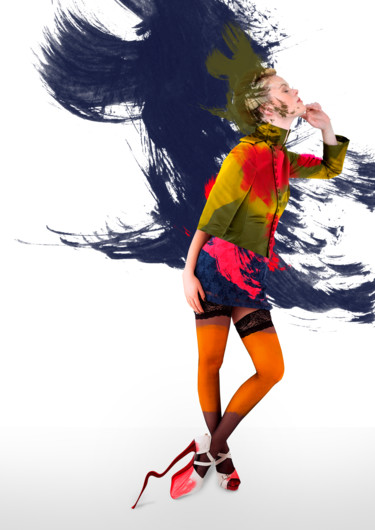 Arts numériques intitulée "fashion collage №5" par Oxana Kolyagina, Œuvre d'art originale, Collages