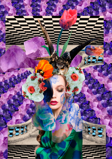 Цифровое искусство под названием "fashion collage №14" - Oxana Kolyagina, Подлинное произведение искусства, Коллажи