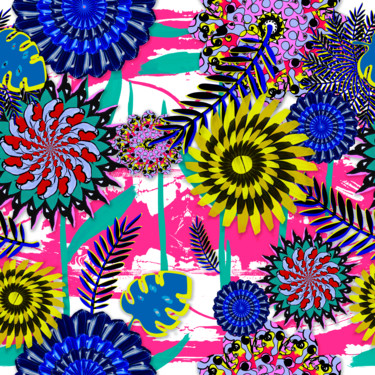 Digital Arts titled "design pattern № 474" by Oxana Kolyagina, Original Artwork, Digital Painting