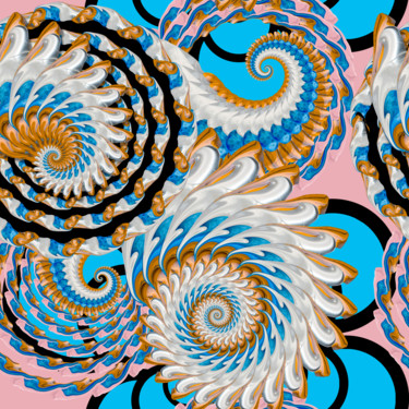 Digital Arts titled "pattern №159-1" by Oxana Kolyagina, Original Artwork, Digital Painting