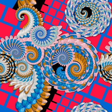 Digital Arts titled "pattern 159-2" by Oxana Kolyagina, Original Artwork, Digital Painting