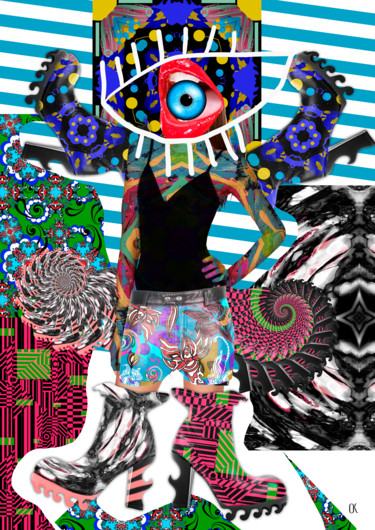 Digital Arts titled "fashion collage №506" by Oxana Kolyagina, Original Artwork, Collages