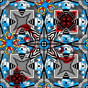 Digital Arts titled "design pattern №513" by Oxana Kolyagina, Original Artwork, Digital Painting