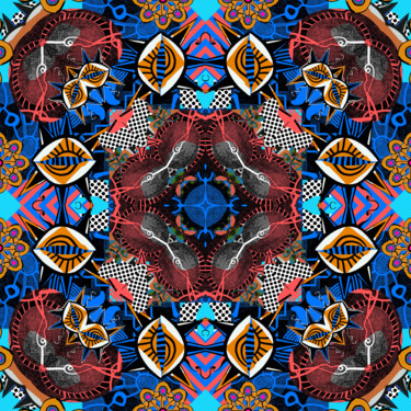 Цифровое искусство под названием "pattern №517" - Oxana Kolyagina, Подлинное произведение искусства, Цифровая живопись