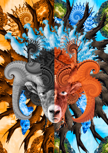 Digital Arts titled "RAM" by Oxana Kolyagina, Original Artwork, Collages