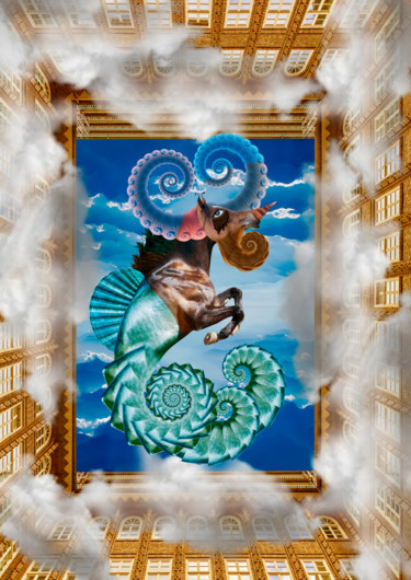 Digital Arts titled "Zodiac Of Capricorn" by Oxana Kolyagina, Original Artwork, Collages
