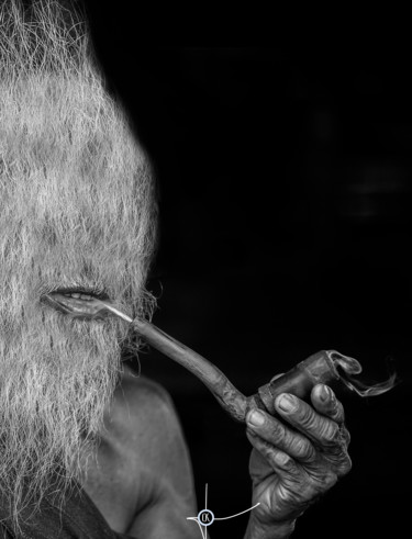 Цифровое искусство под названием "Beard tobacco" - Oxana Kolyagina, Подлинное произведение искусства, Коллажи