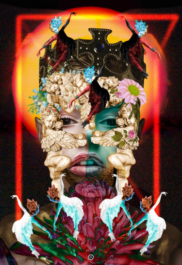 Digital Arts titled "Collage "Goddess"" by Oxana Kolyagina, Original Artwork, Collages