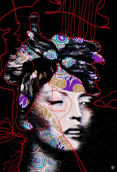 Цифровое искусство под названием "woman" - Oxana Kolyagina, Подлинное произведение искусства, Цифровая живопись