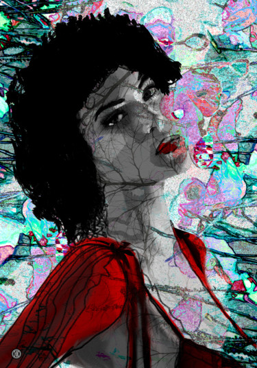 Цифровое искусство под названием "digital portrait 04…" - Oxana Kolyagina, Подлинное произведение искусства, Цифровая живопи…
