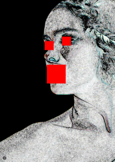 Цифровое искусство под названием "red square" - Oxana Kolyagina, Подлинное произведение искусства, Цифровая живопись