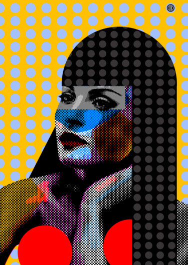 Цифровое искусство под названием "portrait, stylizati…" - Oxana Kolyagina, Подлинное произведение искусства, Цифровая живопи…