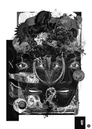 Цифровое искусство под названием "Fantastic collage" - Oxana Kolyagina, Подлинное произведение искусства, Цифровая живопись