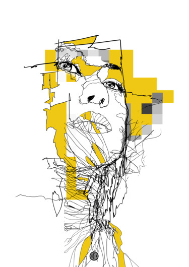 Цифровое искусство под названием "portrait graphics №2" - Oxana Kolyagina, Подлинное произведение искусства