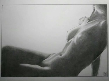 Drawing titled "Courbes" by Oxybulart, Original Artwork, Graphite
