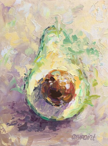 Painting titled ""Avocado"" by Oxypoint, Original Artwork, Oil